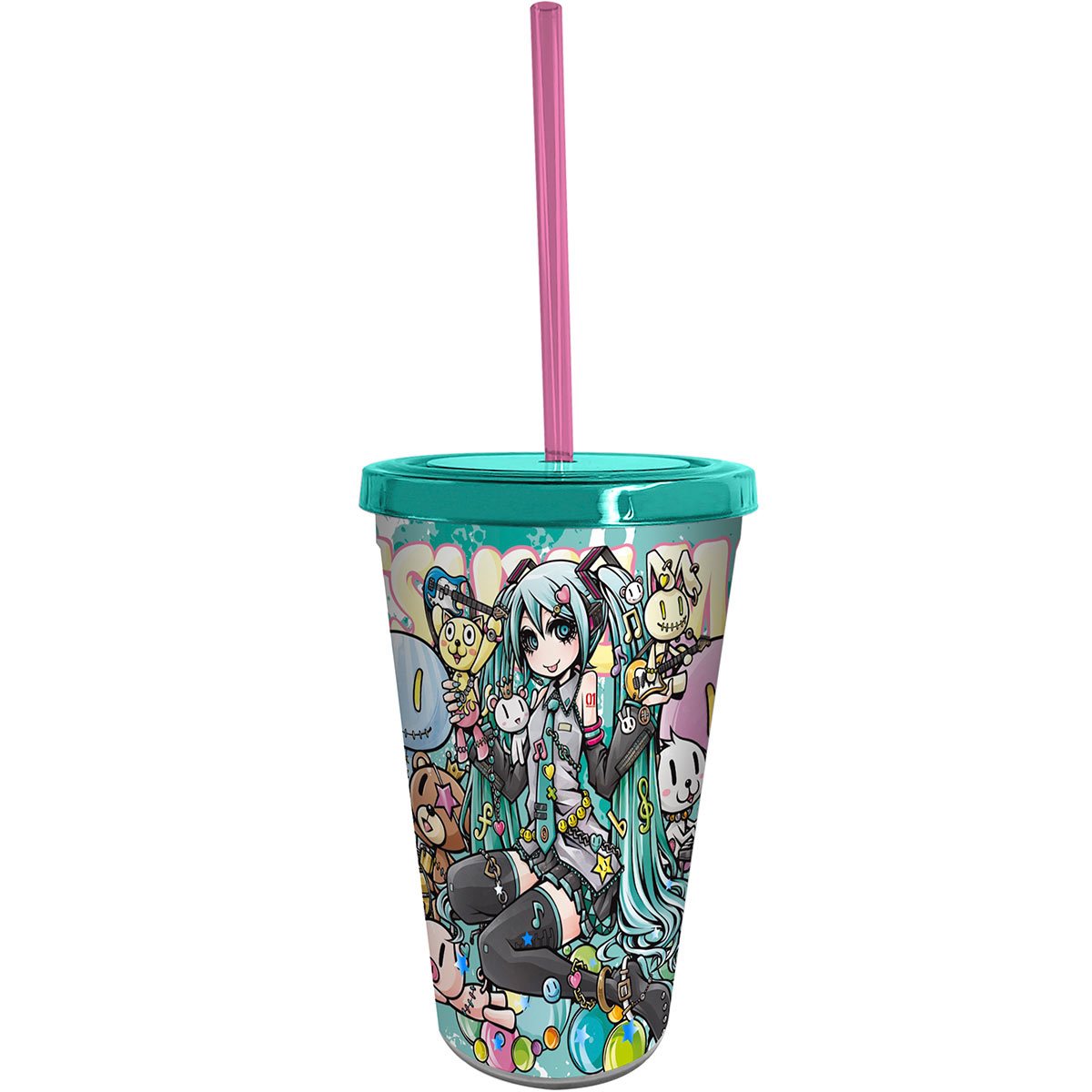 Vocaloid Hatsune Miku Band 16 oz Plastic Tumbler Main image