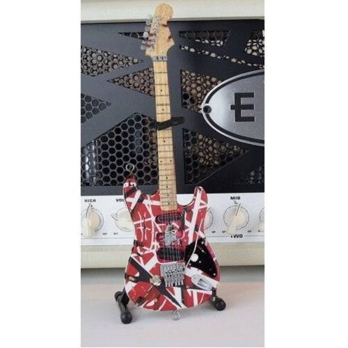 Eddie Van Halen Frankenstein Red & White Mini Guitar Replica Collectible - Collectors World Toys