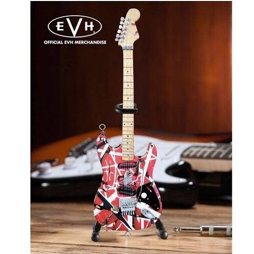 Eddie Van Halen Frankenstein Red & White Mini Guitar Replica Collectible - Collectors World Toys