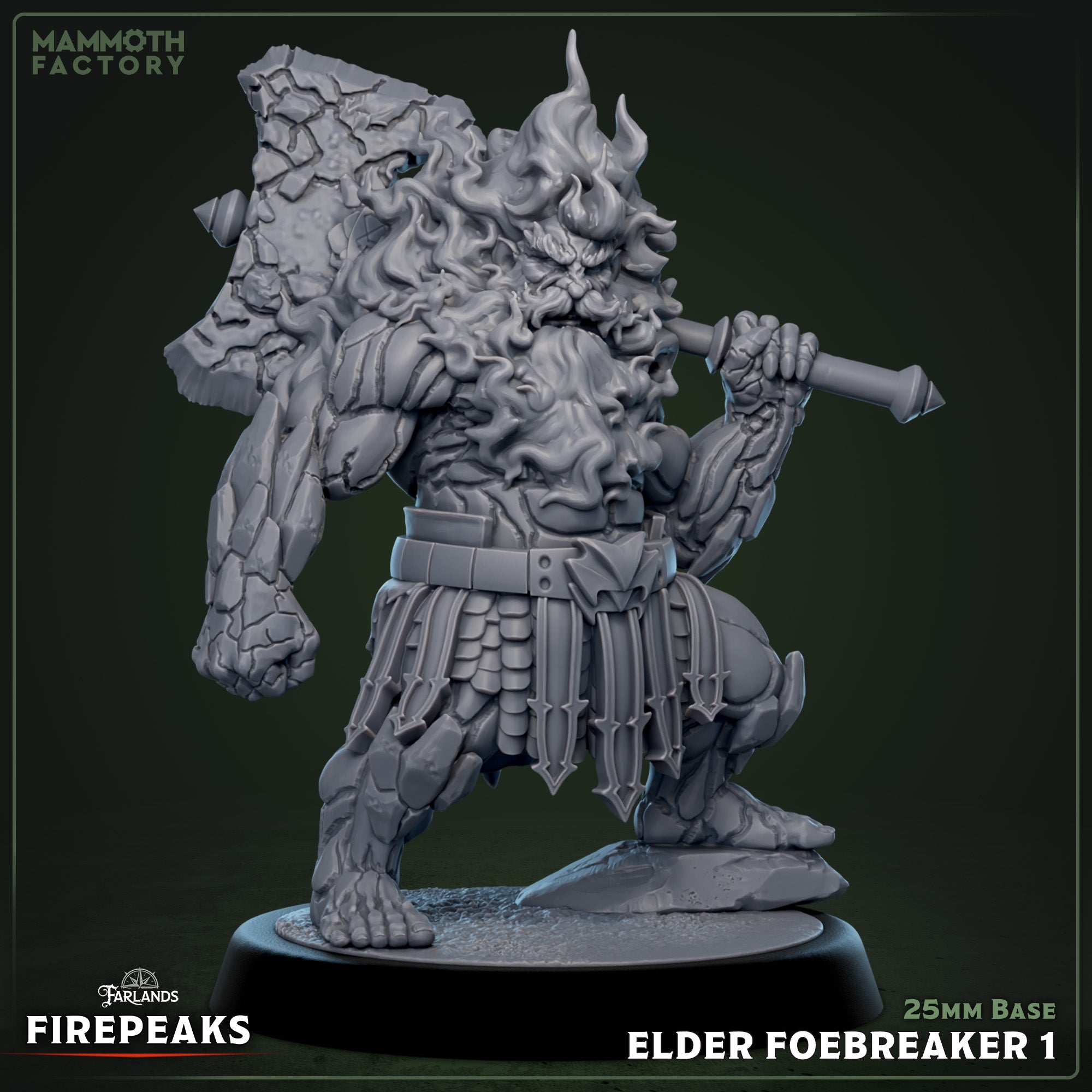 Elder Foebreaker: Sculpt 1 (Male Fire Dwarf Barbarian) Main image