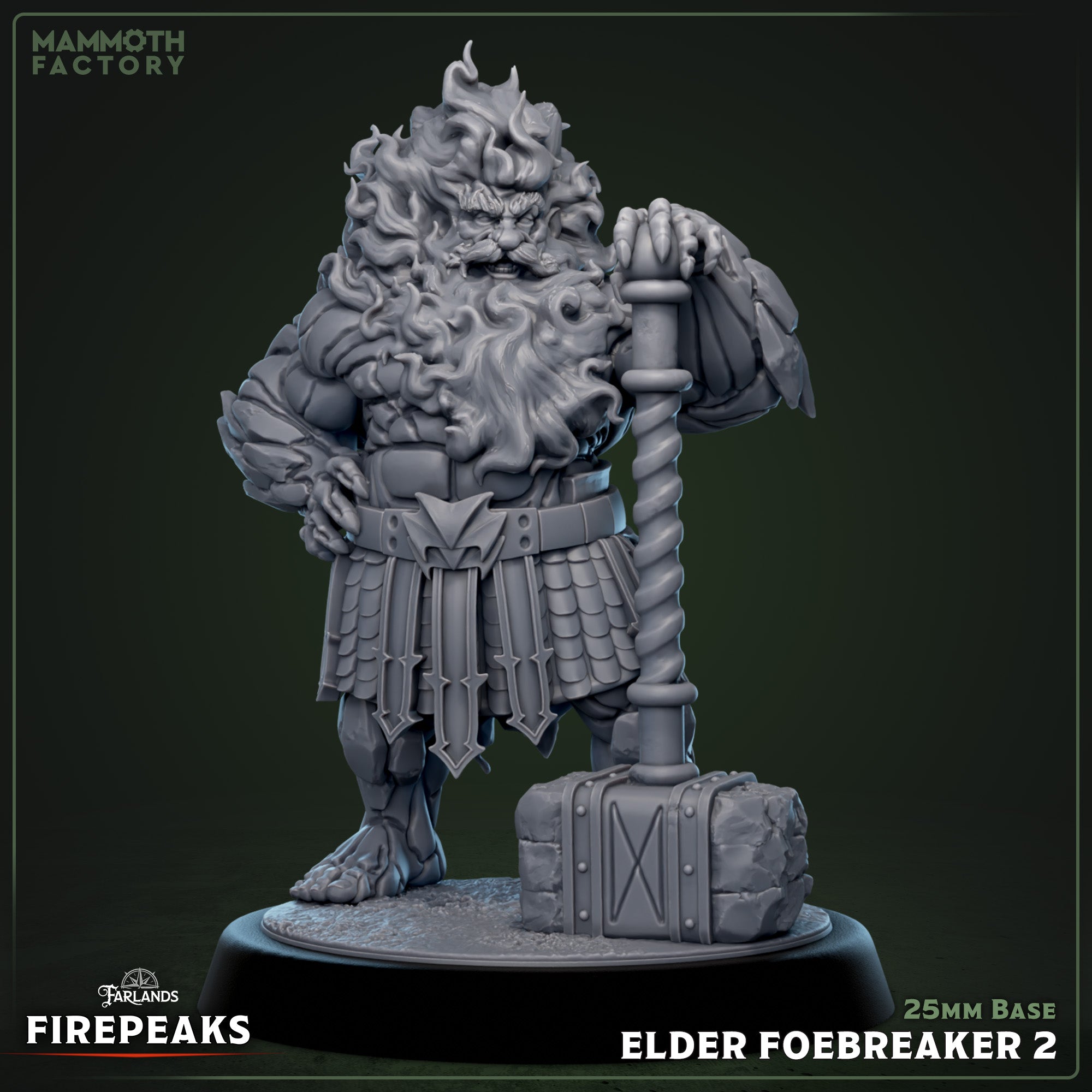 Elder Foebreaker: Sculpt 2 (Male Fire Dwarf Barbarian) Main image