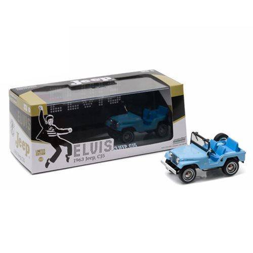 Elvis Presley CJ-5 Sierra Blue Jeep 1:43 Scale Die-Cast Metal Vehicle - Collectors World Toys