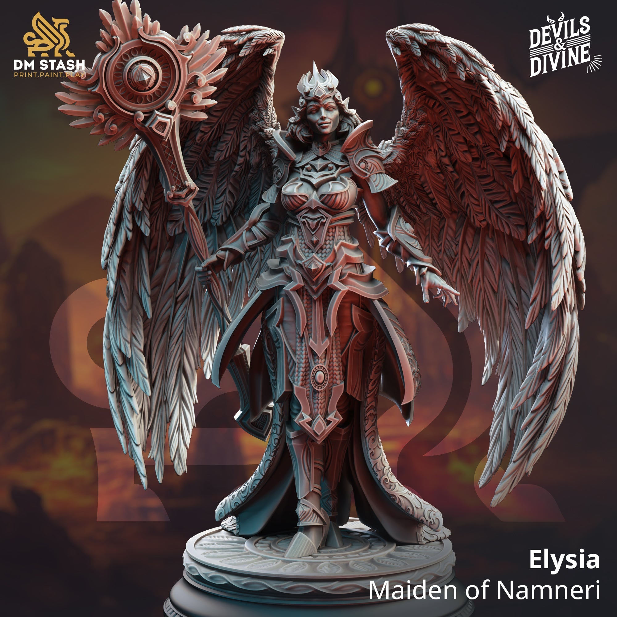 Elysia, Maiden of Namneri (Female Angel Cleric) Main image