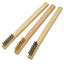 3pc Mini Wire Brush Set, Wood Handles, Carded