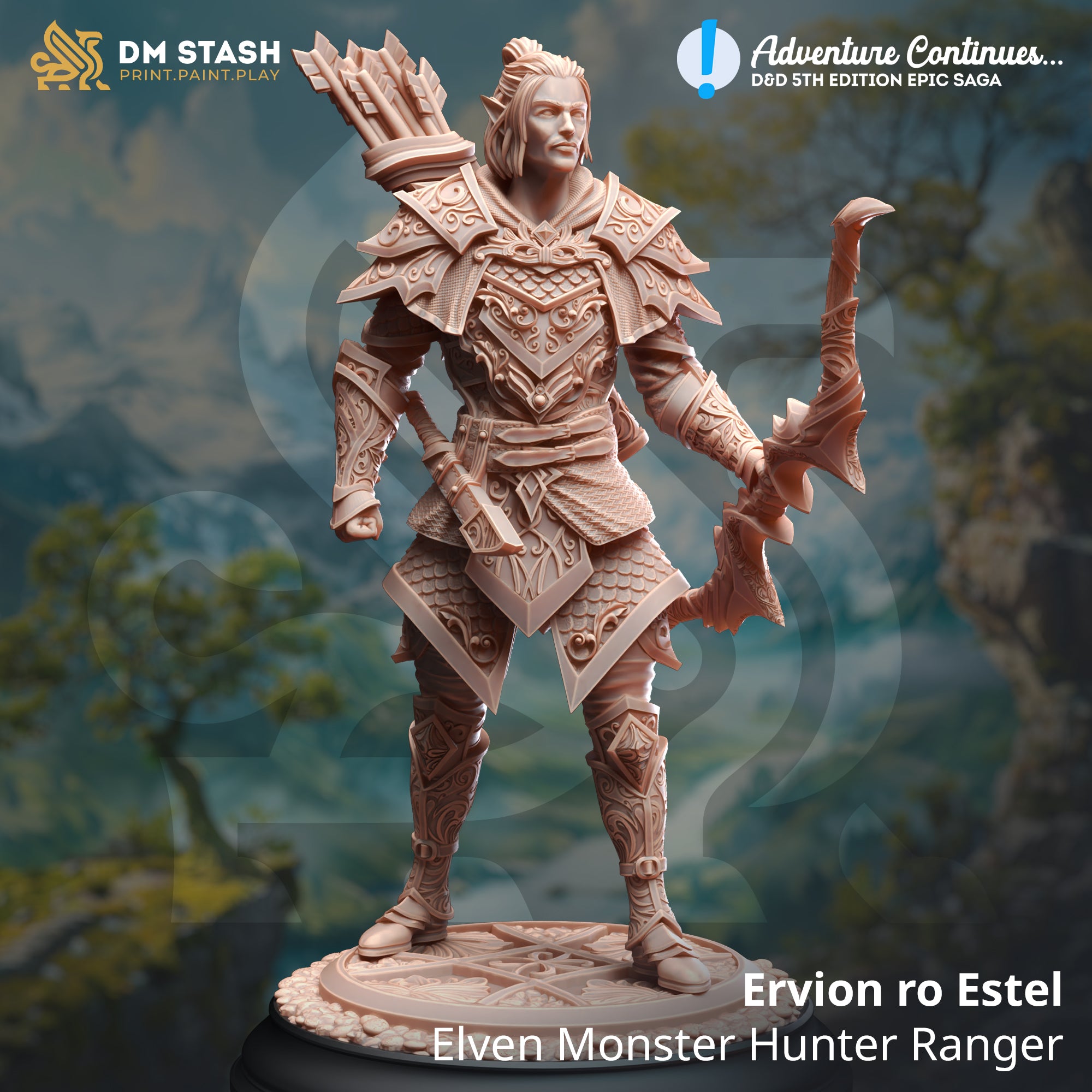 Ervion ro Estel, Elven Monster Hunter (Male Elf Ranger) Main image