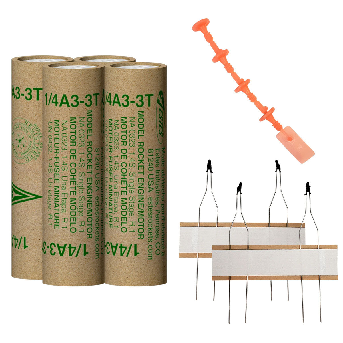 1/4A3-3T Model Rocket Engines (4pk)