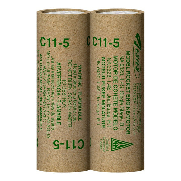 Estes Rockets - C11-5 Model Rocket Engines (2pk)