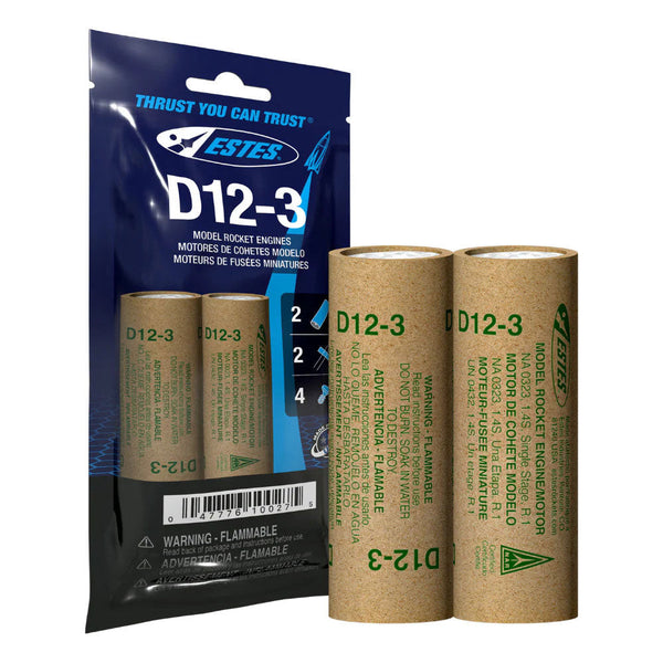 D12-3 Model Rocket Engines (2pk)