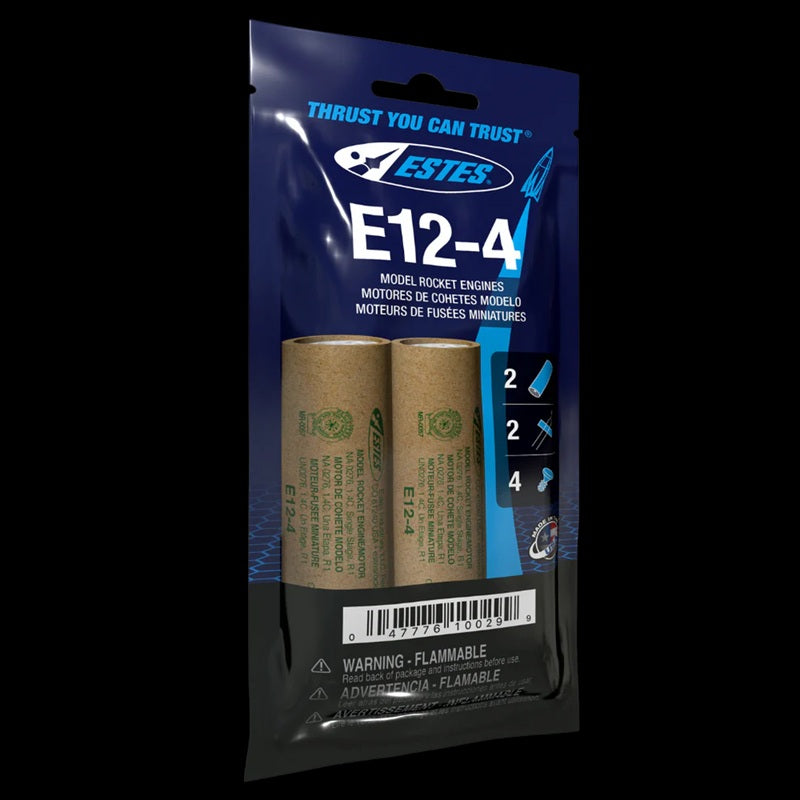 E12-4 Model Rocket Engines, (2pk)