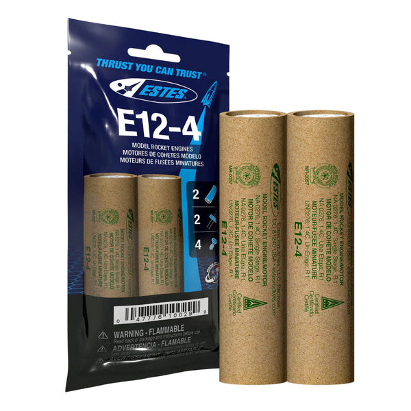 E12-4 Model Rocket Engines, (2pk)
