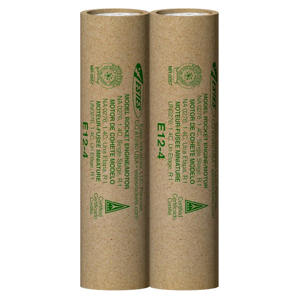 E12-4 Model Rocket Engines, (2pk)