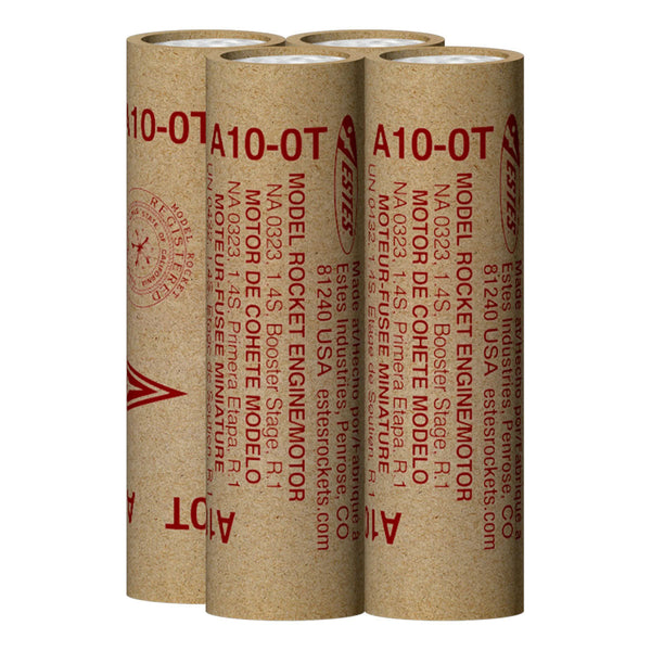 Estes Rockets - A10-0T Model Rocket Engines, (4pk)