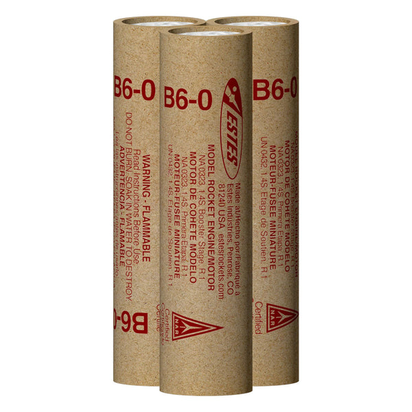 B6-0 Model Rocket Engines (3pk)