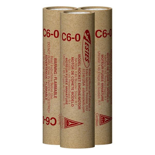 C6-0 Model Rocket Engines (3pk)