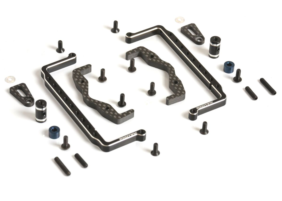 RC10 Shorty Pack Tray and Cups, 7075 and Carbon Fiber