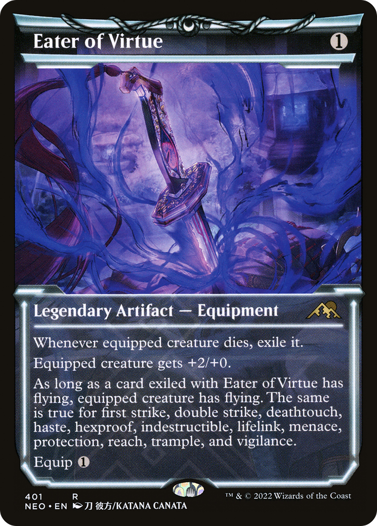 Eater of Virtue (NEO-401) - Kamigawa: Neon Dynasty: (Showcase)
