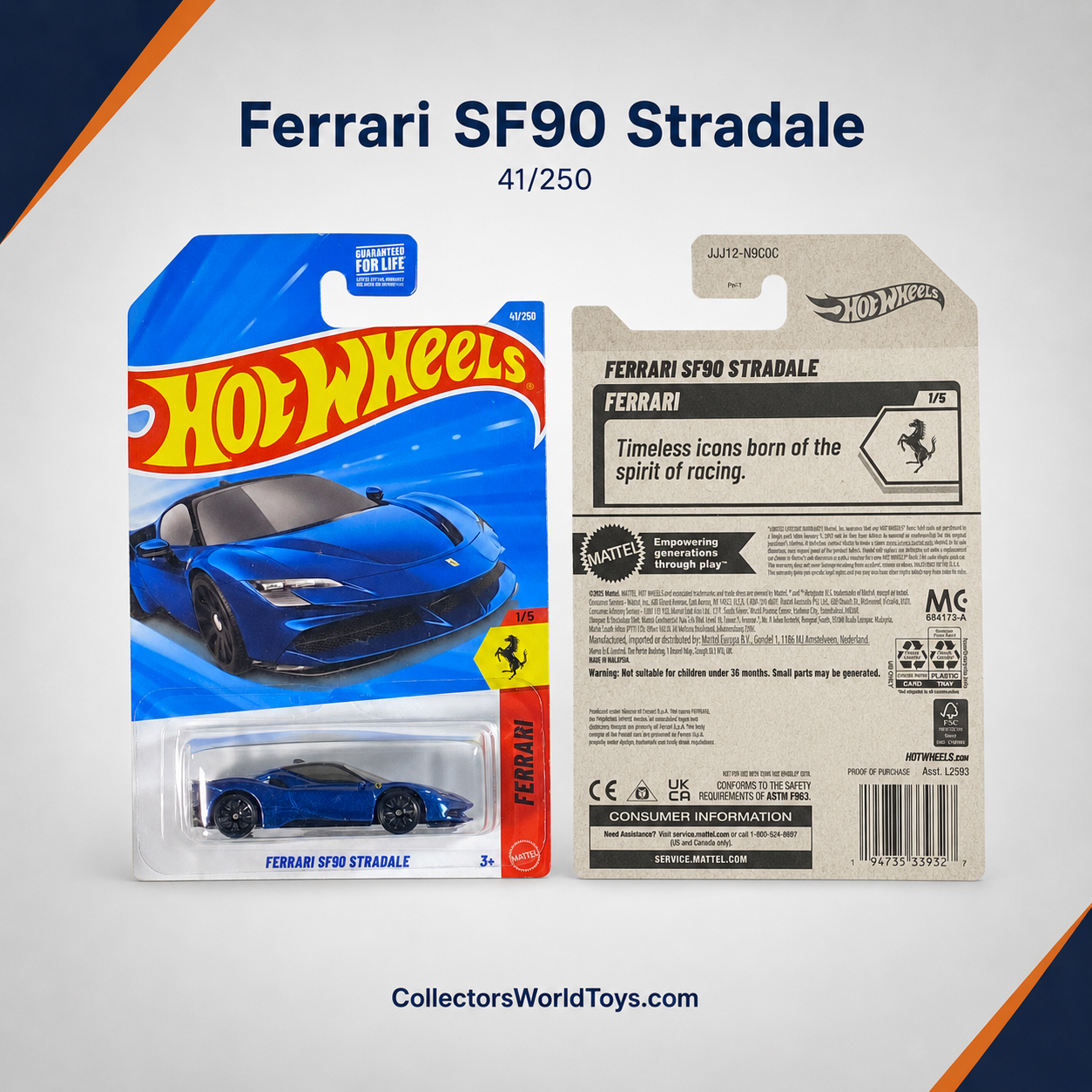Hot Wheels Ferrari SF90 Stradale | Ferrari Series 1/5 - 44/250
