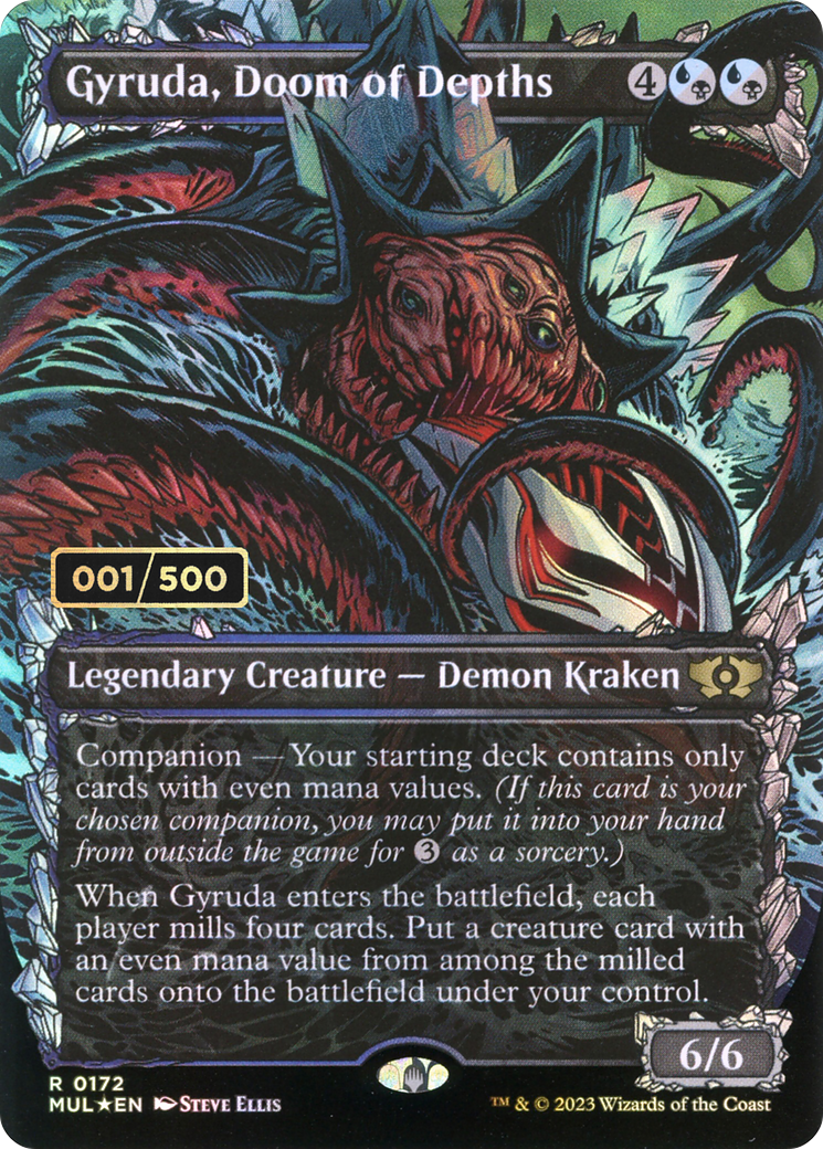 Gyruda, Doom of Depths (MUL-172) - Multiverse Legends: (Showcase) (Borderless) Foil