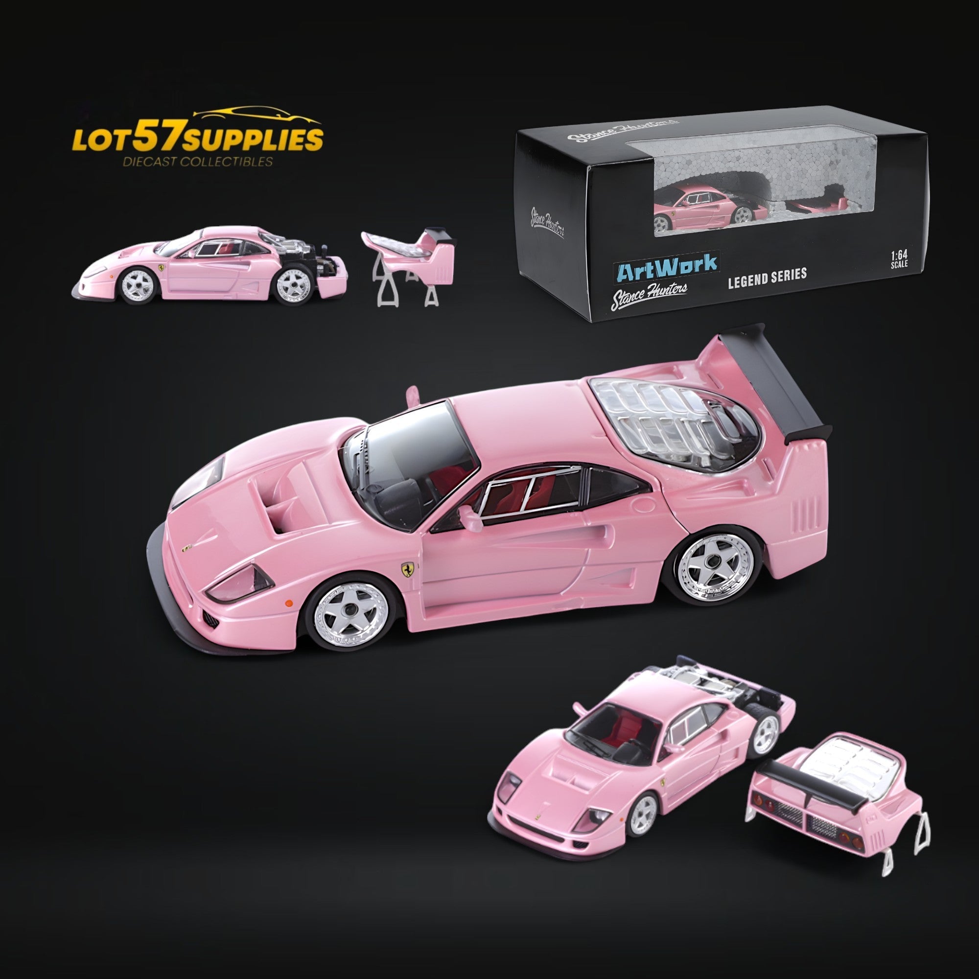 Stance Hunters F40 LM Pink Luxury Box 1:64 - Collectors World Toys