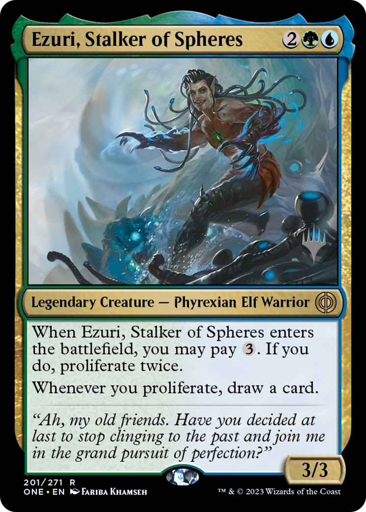 Ezuri, Stalker of Spheres (PPONE-201) - Phyrexia: All Will Be One Promos