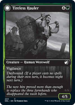 Tireless Hauler // Dire-Strain Brawler (DBL-203) - Innistrad: Double Feature: (Double Faced Transform)