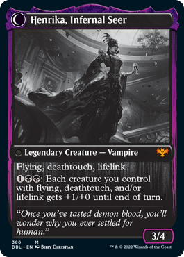 Henrika Domnathi // Henrika, Infernal Seer (DBL-386) - Innistrad: Double Feature: (Double Faced Transform)
