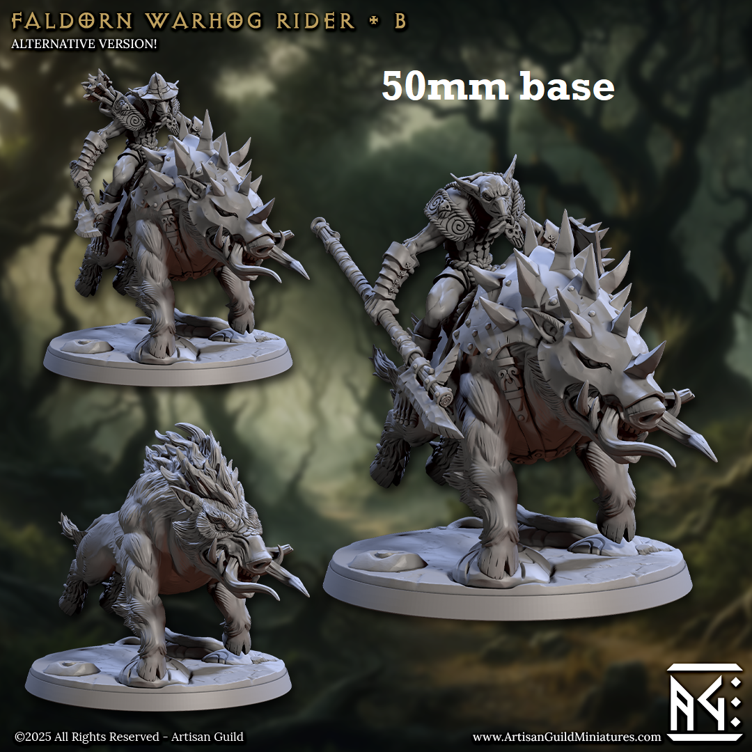 Faldorn Warhog Rider: Sculpt B (Hobgoblin Boar Calvary) Main image