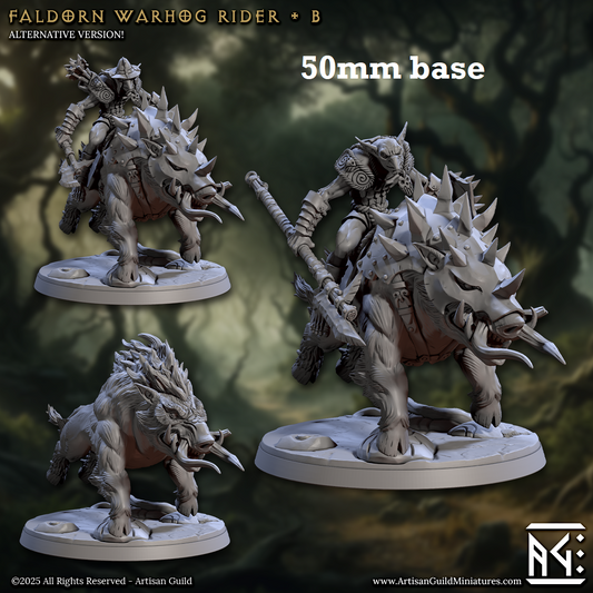 Faldorn Warhog Rider: Sculpt B (Hobgoblin Boar Calvary)