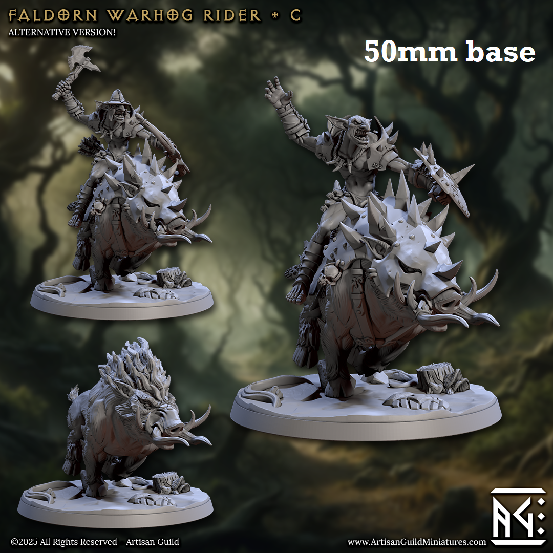 Faldorn Warhog Rider: Sculpt C (Hobgoblin Boar Calvary) Main image