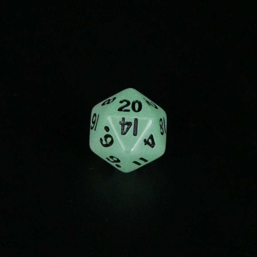 Fey Lights - Glowing - 7 Piece DnD Dice Set | Mini Acrylic RPG Gaming Dice - Collectors World Toys