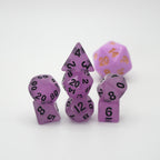 Fey Lights - Glowing - 7 Piece DnD Dice Set | Mini Acrylic RPG Gaming Dice - Collectors World Toys