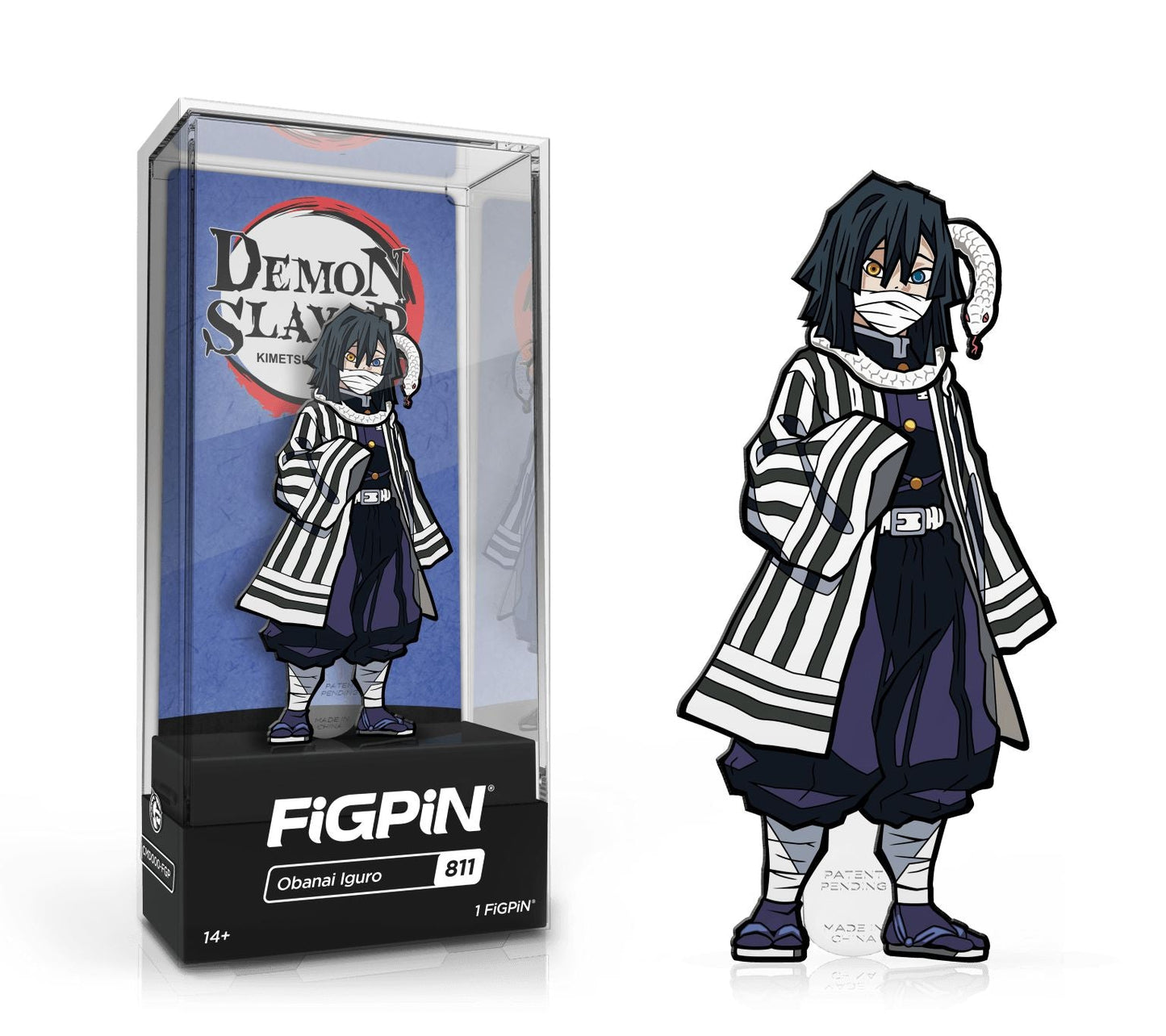 FiGPiN Enamel Pin - Demon Slayer - Select Figure(s) #811 - Obanai Iguro
