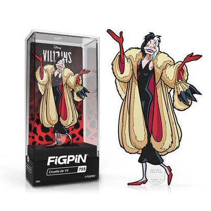 FiGPiN Enamel Pin - Disney Villains - Select Figure(s) #755 - Cruella de Vil