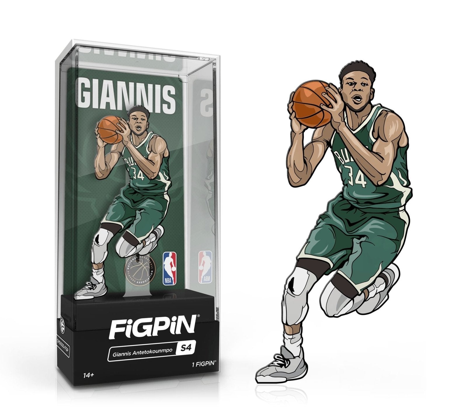 FiGPiN Enamel Pin - NBA - Select Figure(s) #S4 - Giannis Antetokounmpo