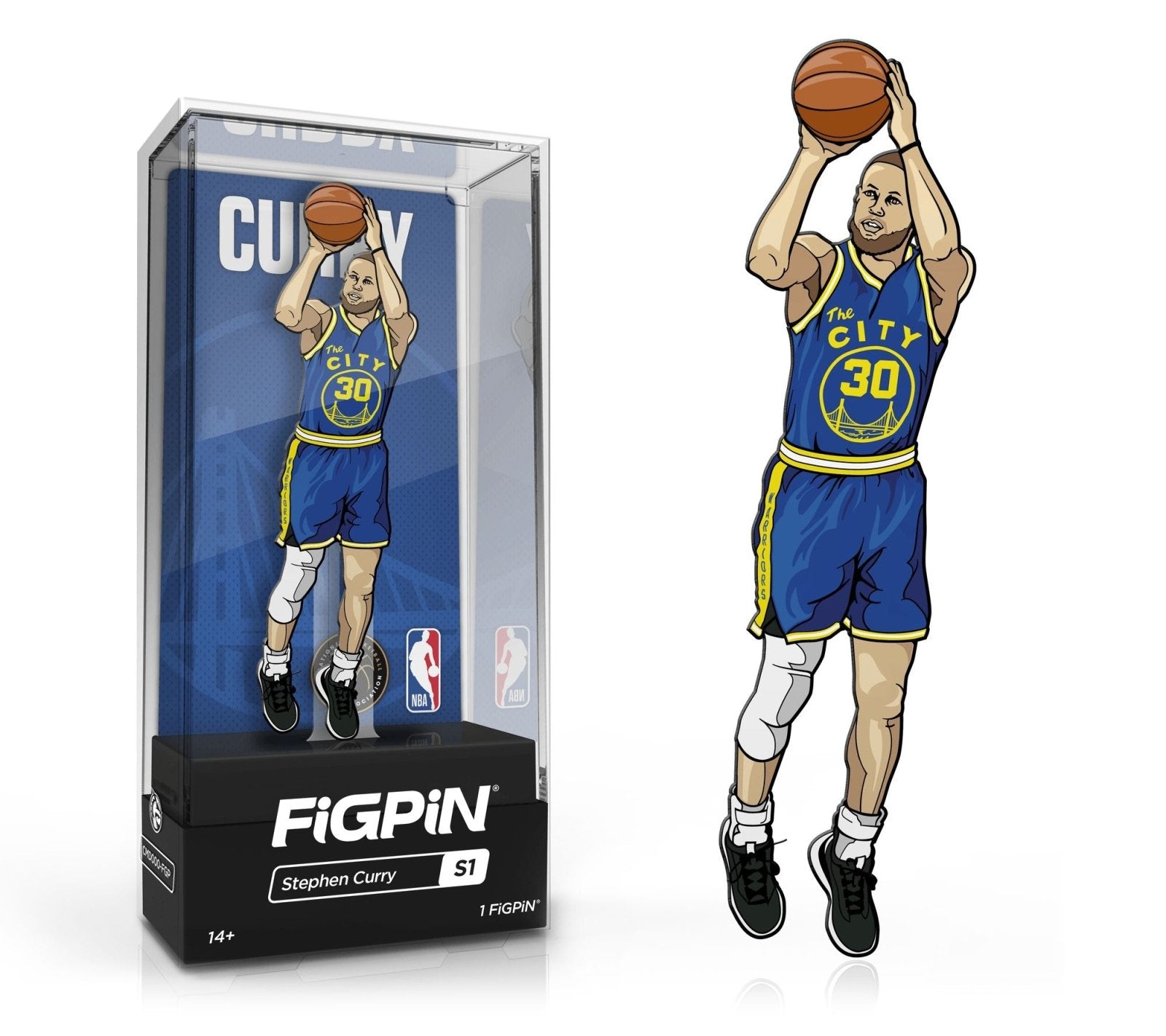 FiGPiN Enamel Pin - NBA - Select Figure(s) #S1 - Stephen Curry Main image