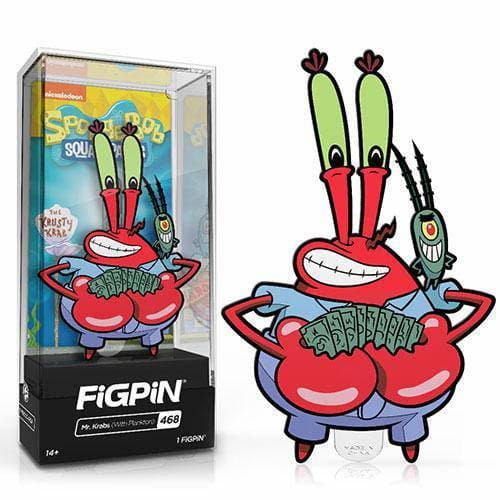 FiGPiN Enamel Pin - SpongeBob SquarePants - Select Figure(s) #468 - Mr. Krabs (With Plankton)