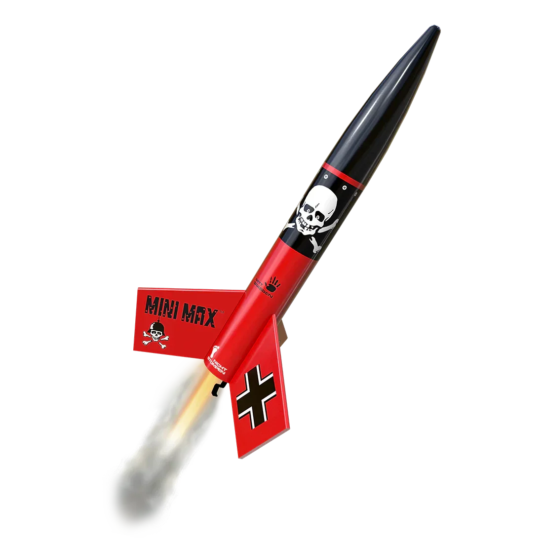 ESTES Mini Der Red Max™ Launch Set Rocket-Building Kit, Intermediate Mini Flying-Rocket-Model Kit for Ages 10+