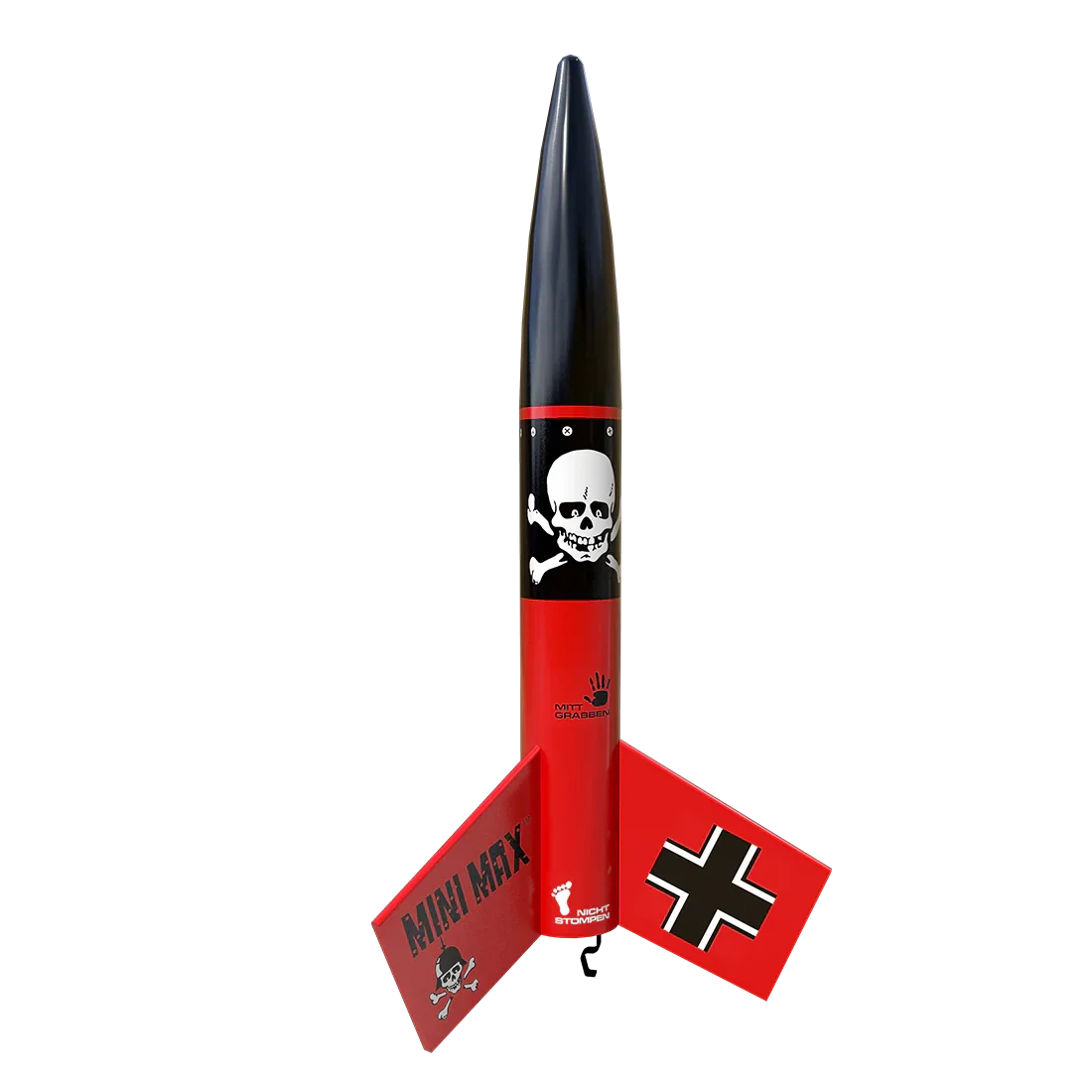 ESTES Mini Der Red Max™ Launch Set Rocket-Building Kit, Intermediate Mini Flying-Rocket-Model Kit for Ages 10+