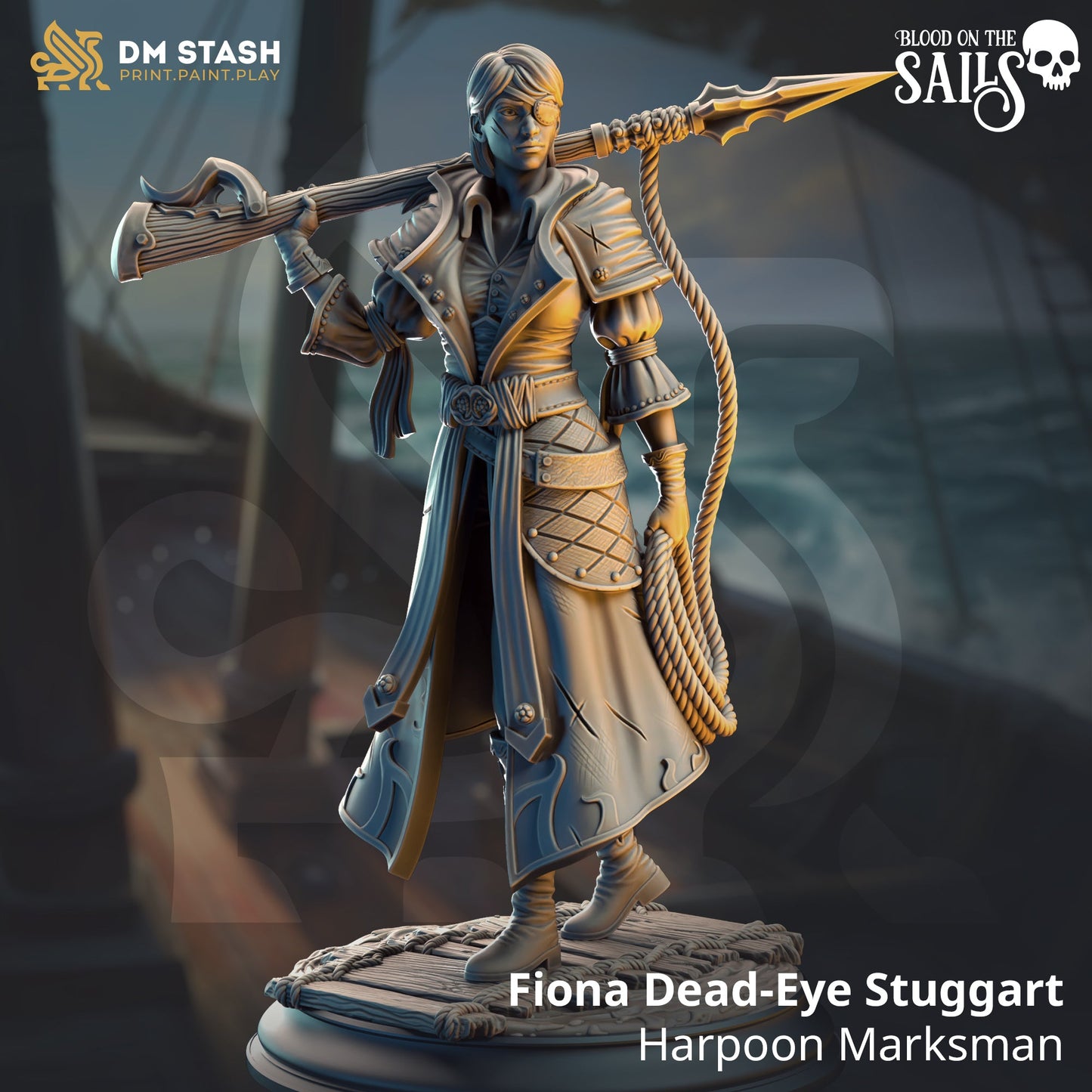 Fiona "Dead-Eye" Stuggart, Harpoon Marksman (Female Human Pirate Sharpshooter)
