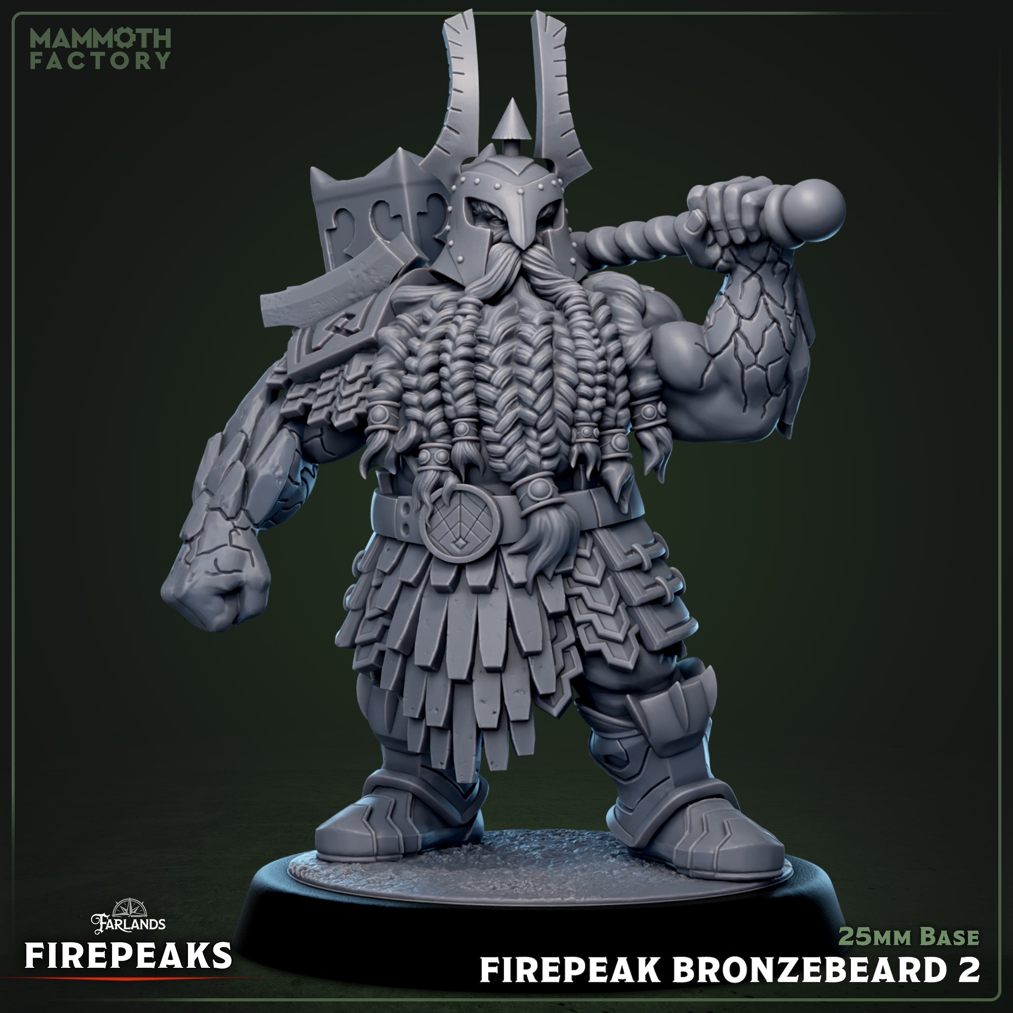 Firepeak Bronzebeard: Sculpt 2 (Male Stone Dwarf Barbarian) Main image