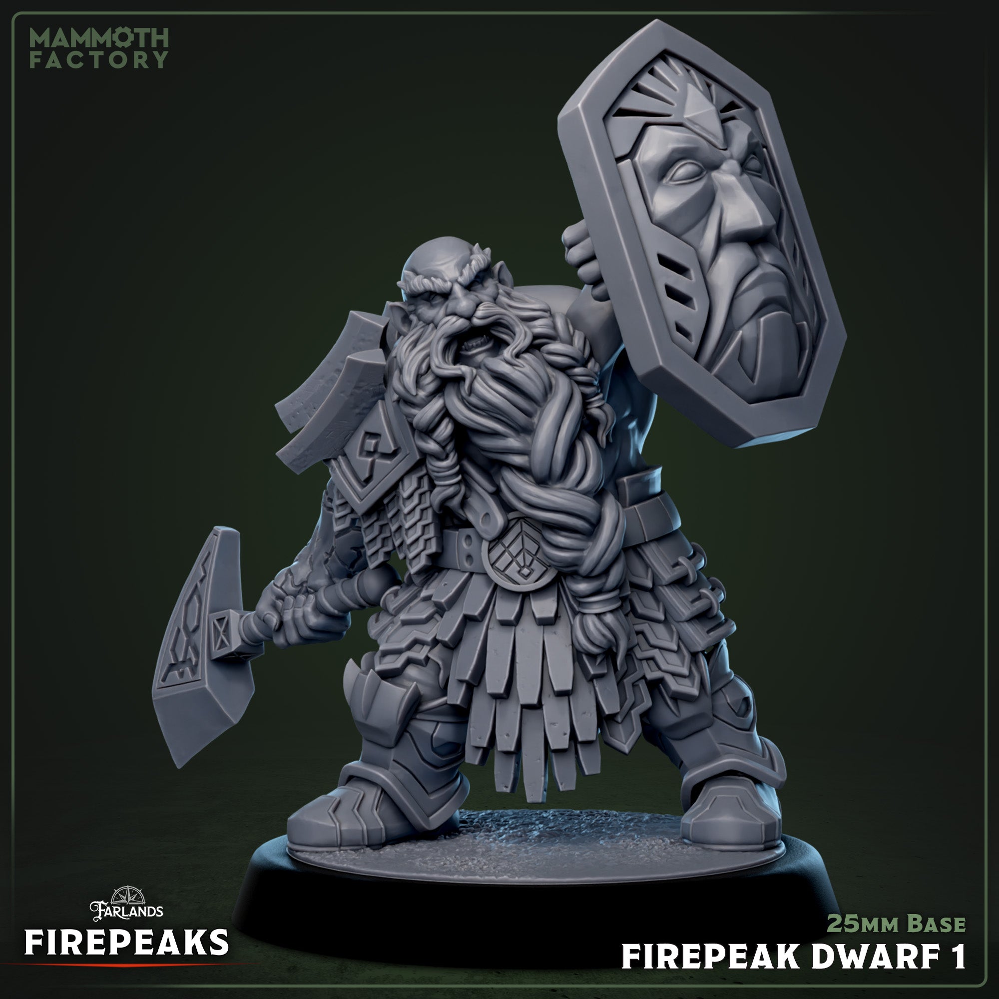 Firepeak Dwarf: Sculpt 1 (Male Dwarf Barbarian)