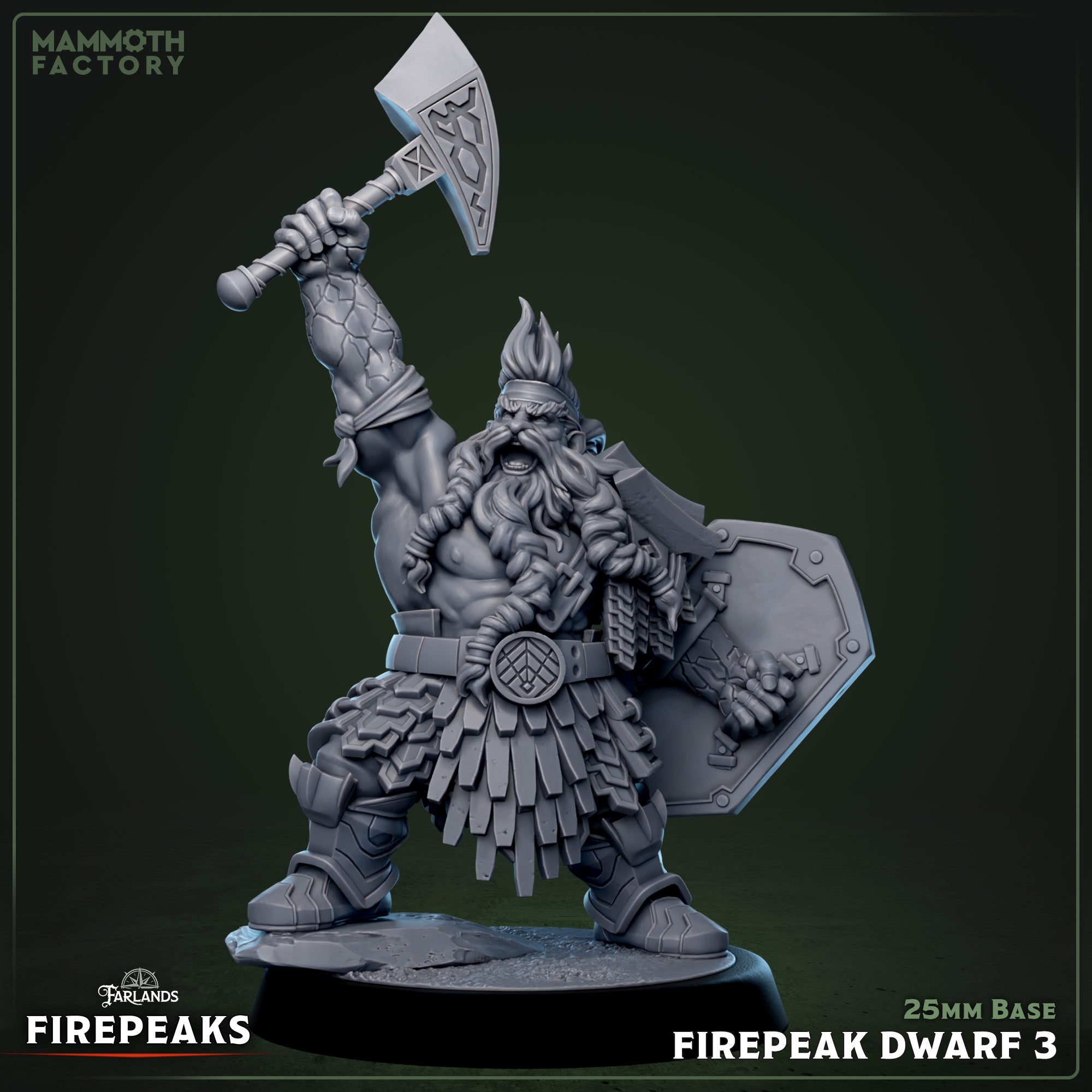 Firepeak Dwarf: Sculpt 3 (Male Dwarf Barbarian) Main image