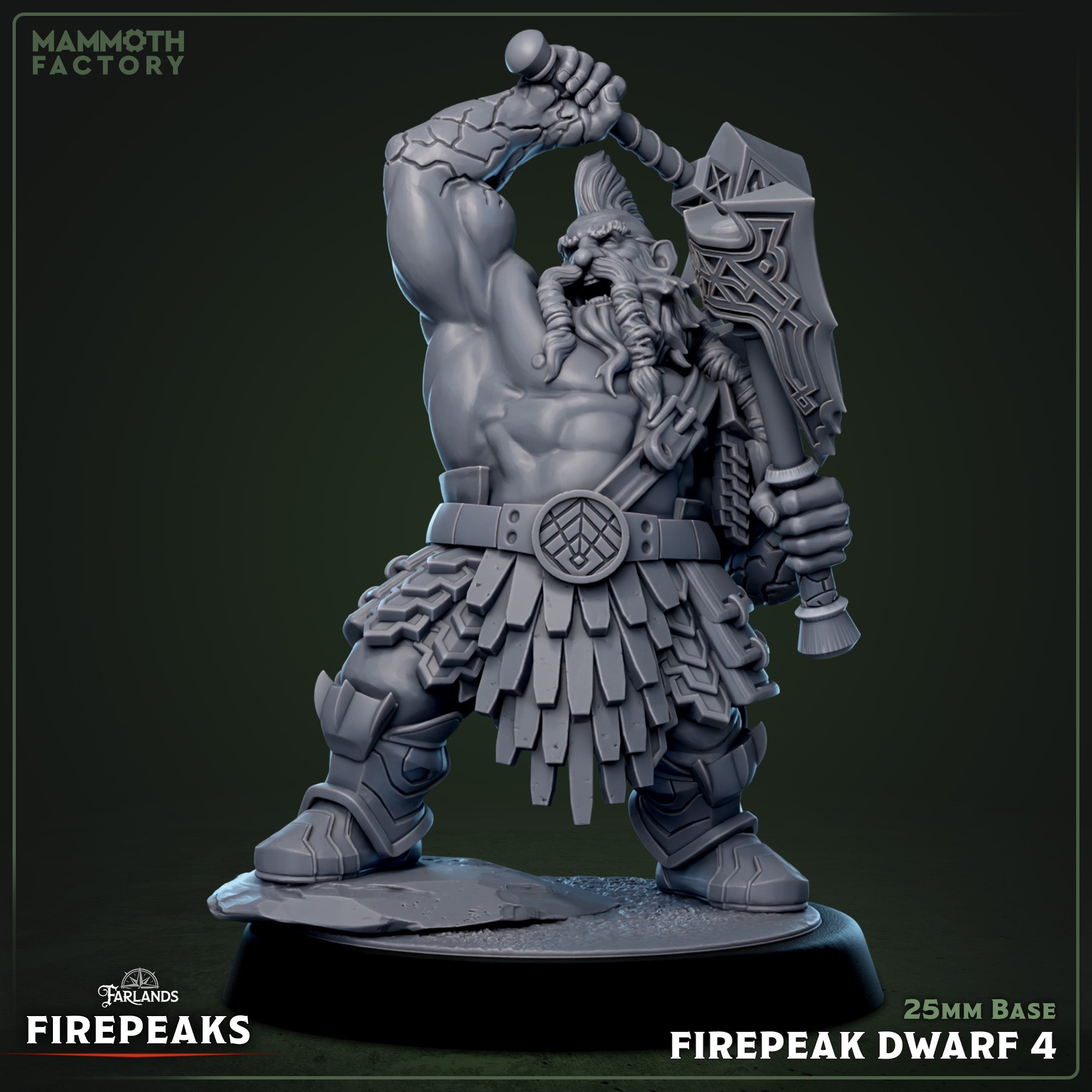 Firepeak Dwarf: Sculpt 4 (Male Dwarf Barbarian) Main image