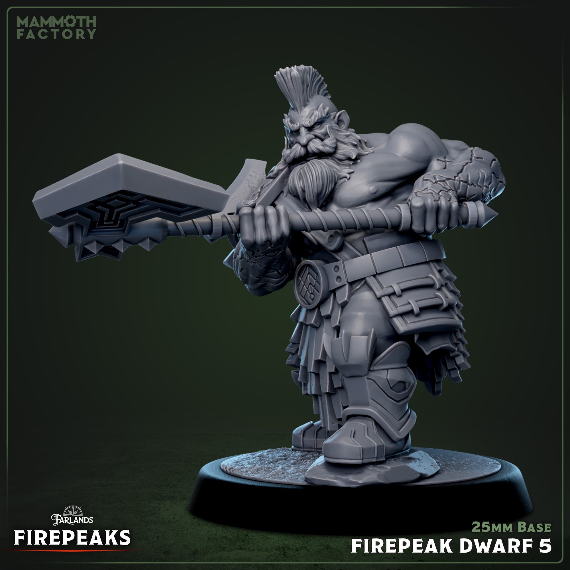Firepeak Dwarf: Sculpt 5 (Male Dwarf Barbarian) Main image