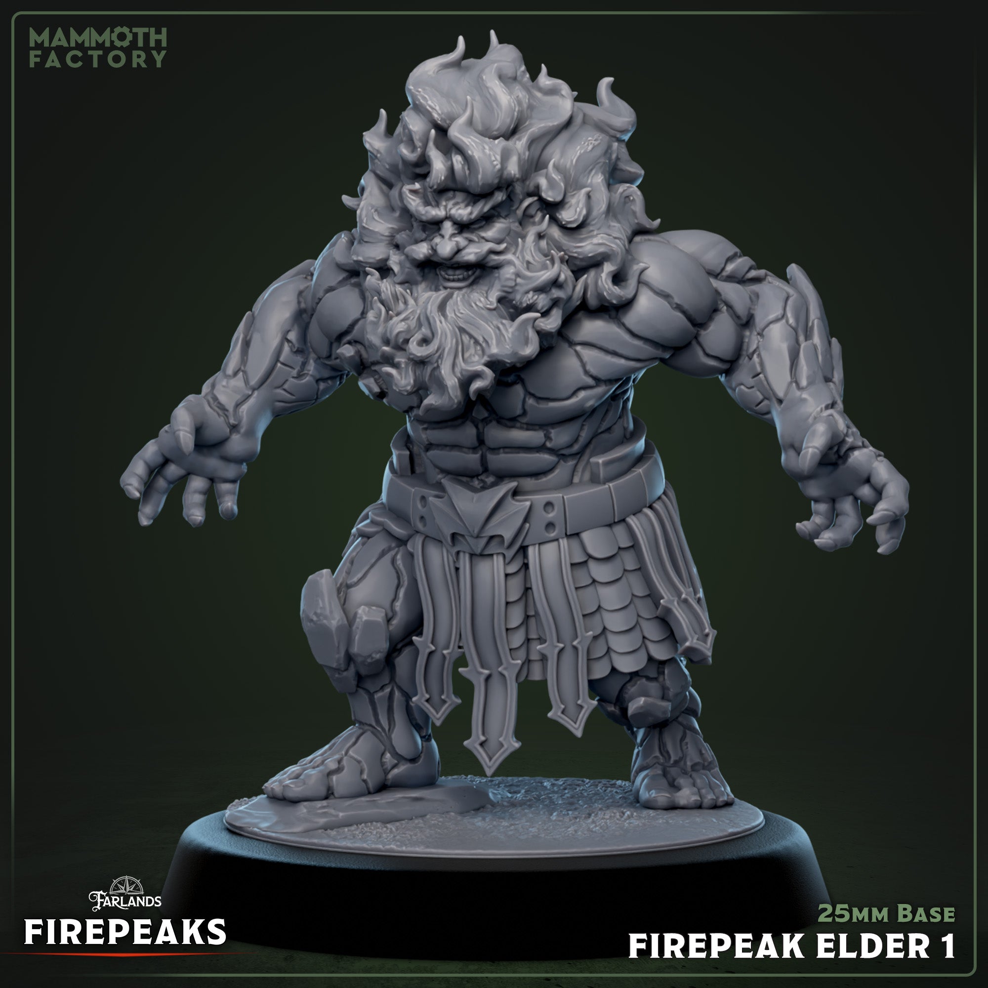 Firepeak Elder: Sculpt 1 (Male Fire Dwarf Grappler) Main image