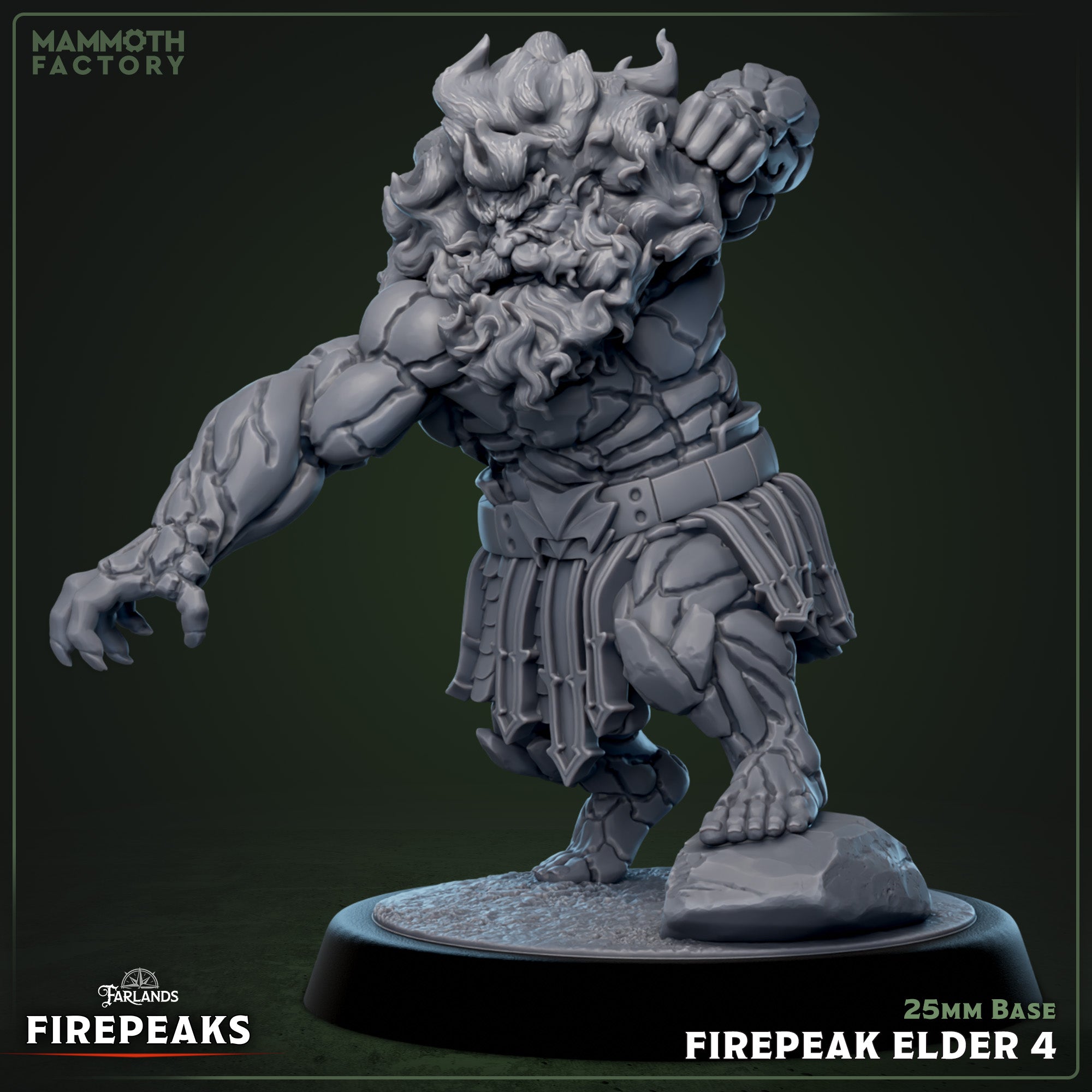 Firepeak Elder: Sculpt 4 (Male Fire Dwarf Grappler) Main image