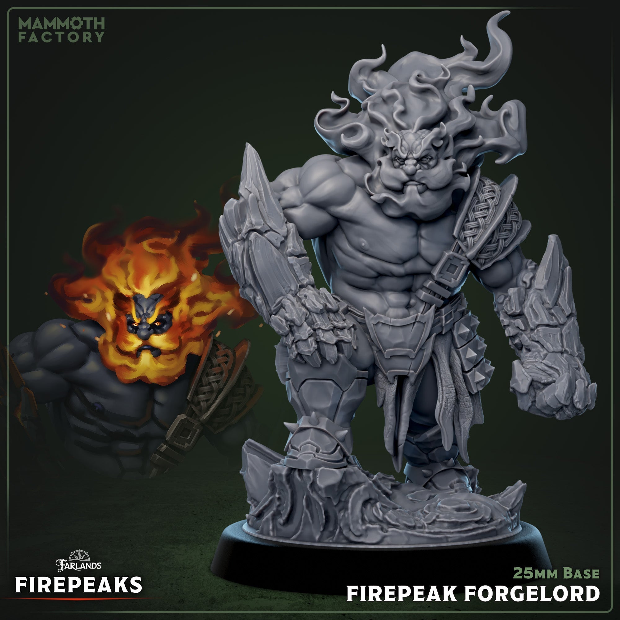 Firepeak Forgelord (Male Fire Dwarf Grappler) Main image