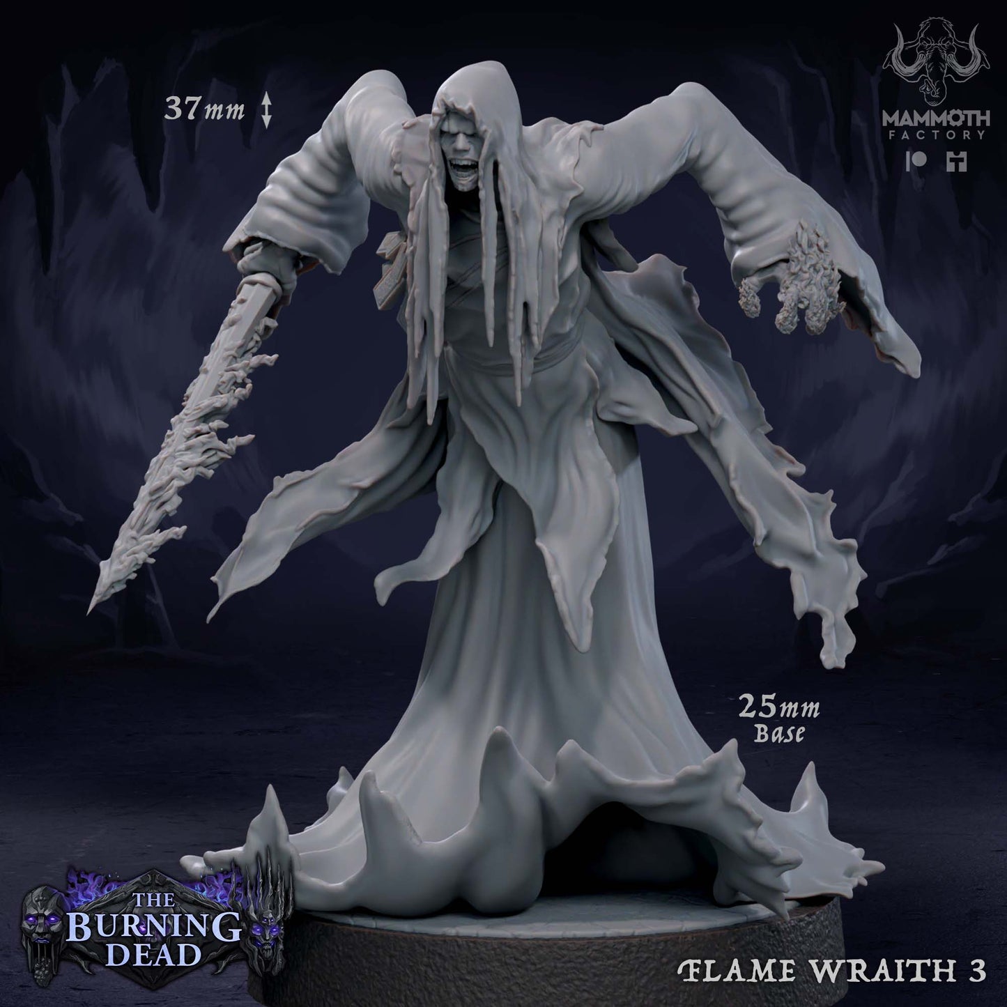 Flame Wraith: Sculpt 3