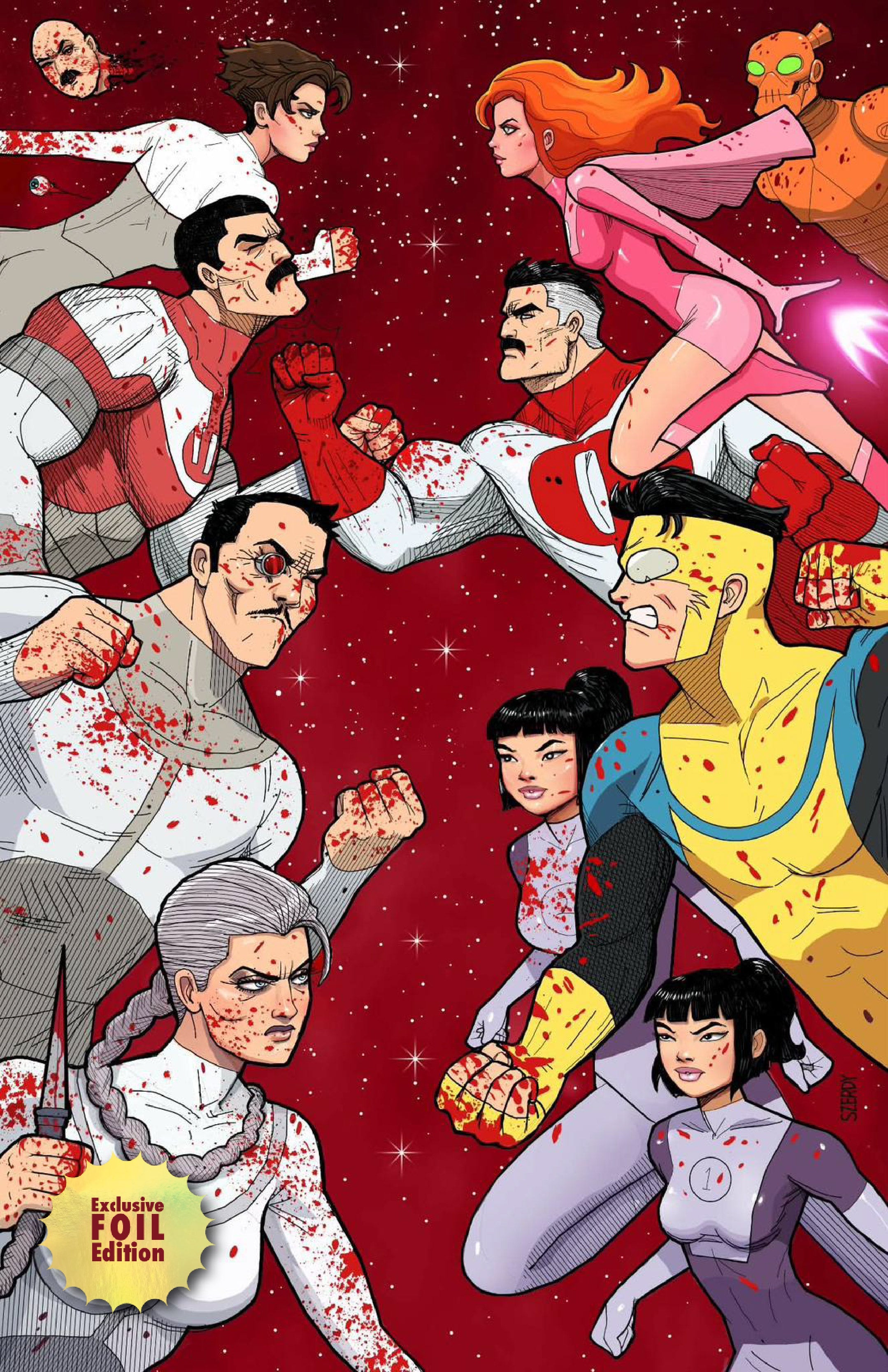 [FOIL] INVINCIBLE RETURNS #1 NATHAN SZERDY EXCLUSIVE VIRGIN VAR (03/25/2026) Main image