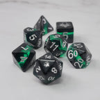 Forgotten Emerald - 7 Piece DnD Dice Set | Acrylic RPG Gaming Dice - Collectors World Toys